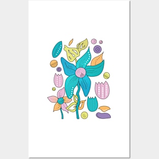 Pastel Flowers Posters and Art